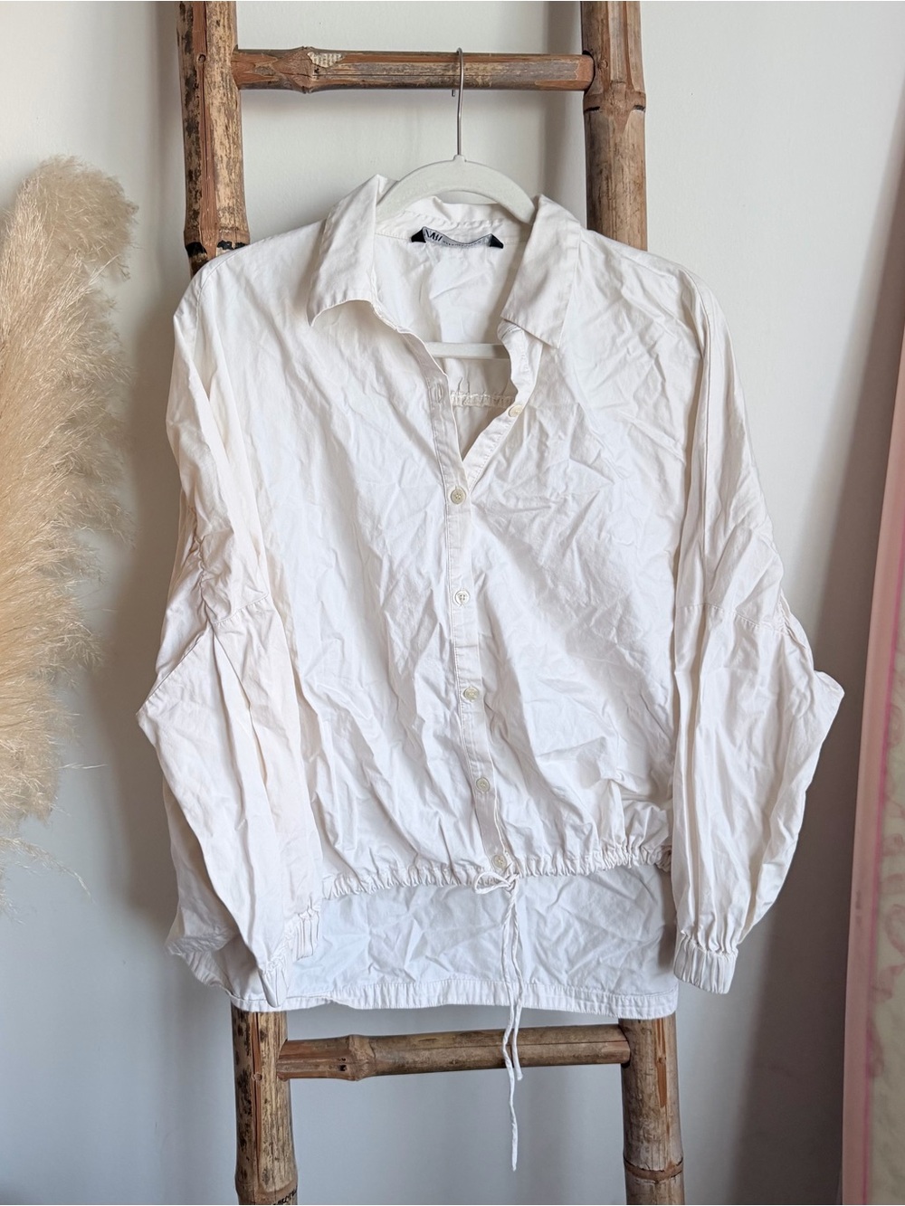 Zara White Button-Up Shirt